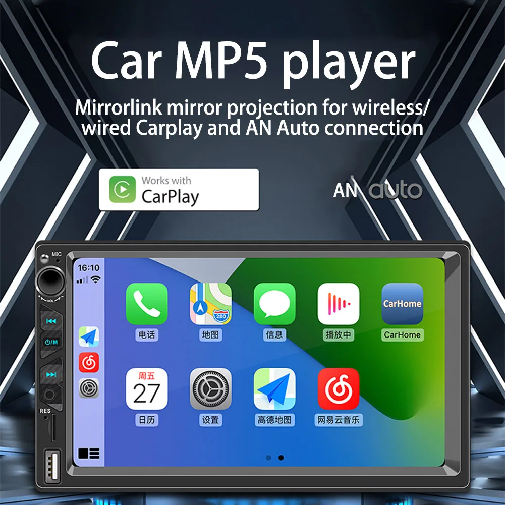 7 Inch HD Car MP5 Carplay Mobile Phone Interconnected Player Car Accessories High Quality Car Player
7 Inch HD Car MP5 Carplay Mobile Phone Interconnected Player Car Accessories High Quality Car Player