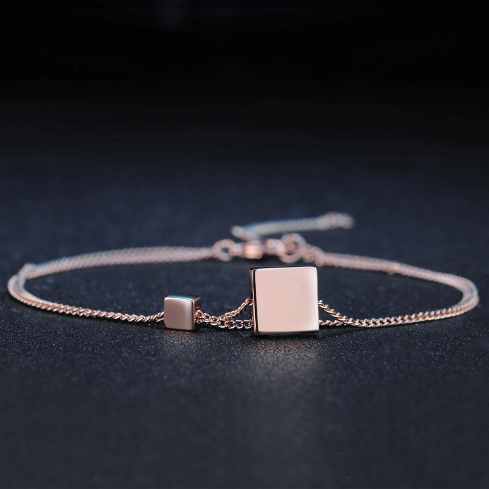 Minimalist Square Metal Bracelets for Women Double Layer Rose Gold Color Hand Chain Accessories Korean Jewelry Wholesale
Minimalist Square Metal Bracelets for Women Double Layer Rose Gold Color Hand Chain Accessories Korean Jewelry Wholesale