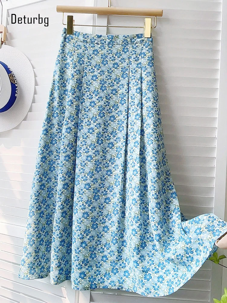 Women's Ditsy Floral Print Midi Long Skirt High Waist Back Elastic Side Zipper Chiffon Pleated A-Line Skirts 2022 Summer K75
Women's Ditsy Floral Print Midi Long Skirt High Waist Back Elastic Side Zipper Chiffon Pleated A-Line Skirts 2022 Summer K75