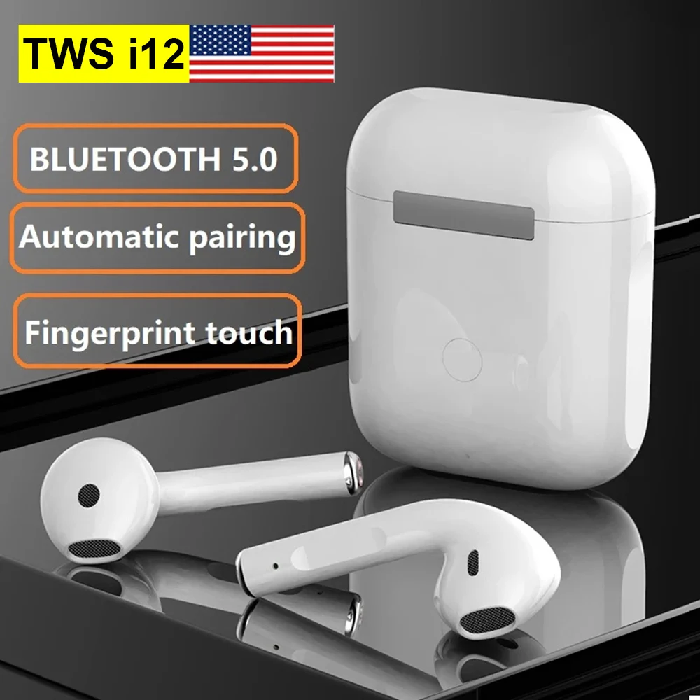 i12 Original Tws Stereo Wireless Headphones Bluetooth Earphones Earbuds Headset with Charging Box for IPhone Android Xiaomi Smar
i12 Original Tws Stereo Wireless Headphones Bluetooth Earphones Earbuds Headset with Charging Box for IPhone Android Xiaomi Smar