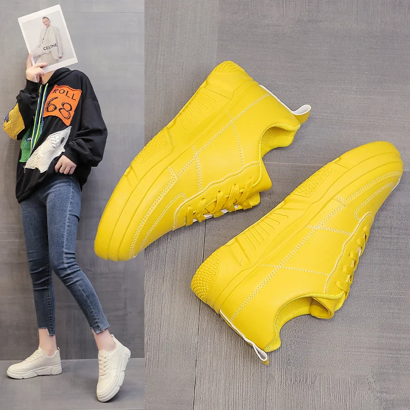 New Designer Sneakers Women Platform Casual Shoes Fashion Sneakers Platform Basket Femme Yellow Lace-Up Casual Chunky Shoes
New Designer Sneakers Women Platform Casual Shoes Fashion Sneakers Platform Basket Femme Yellow Lace-Up Casual Chunky Shoes