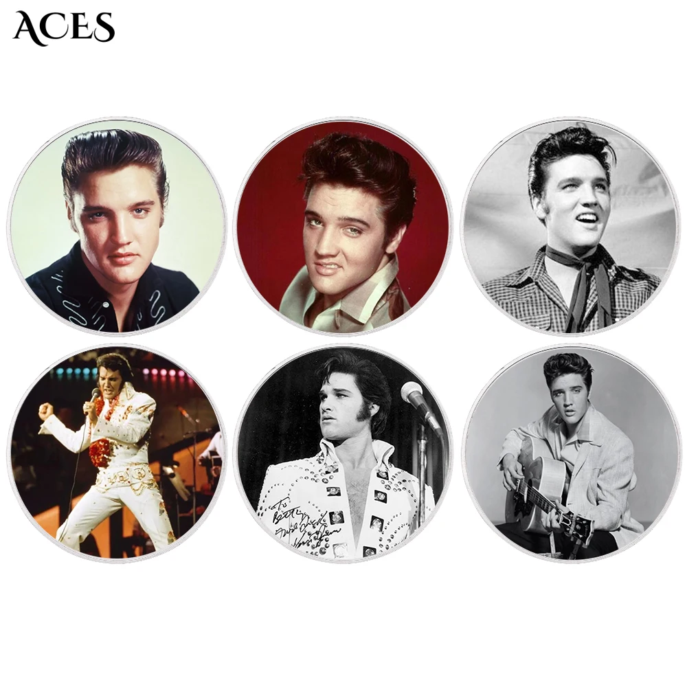 US Poplar Singer Elvis Presley Sliver Plated Coin Glorious Age Medal American Legend Singer Commemorative Coin Best Gift
US Poplar Singer Elvis Presley Sliver Plated Coin Glorious Age Medal American Legend Singer Commemorative Coin Best Gift