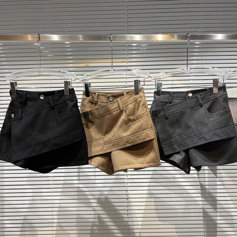 PREPOMP 2022 Spring New Arrival Skew Folded Bevel Skirt Design Slim Suit Shorts Women GD711
PREPOMP 2022 Spring New Arrival Skew Folded Bevel Skirt Design Slim Suit Shorts Women GD711