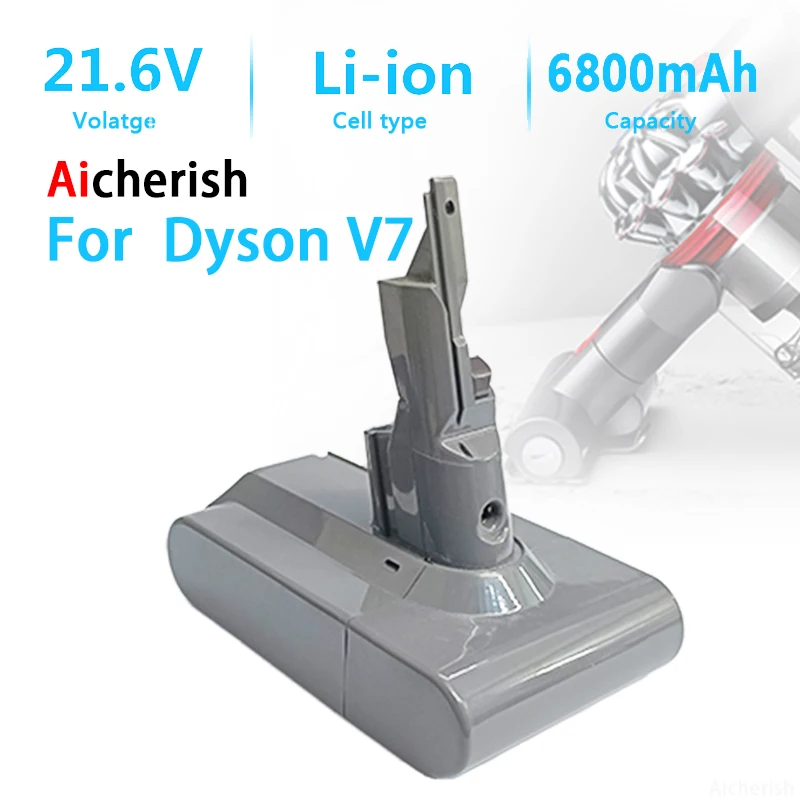 Aicherish For Dyson V7 Battery 21.6V 6800mAh Lithium Plush V7 Animal V7 Pro Handheld Vacuum Cleaner Rechargeable Battery
Aicherish For Dyson V7 Battery 21.6V 6800mAh Lithium Plush V7 Animal V7 Pro Handheld Vacuum Cleaner Rechargeable Battery