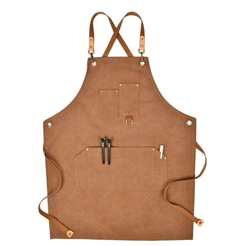 Thick Canvas Apron with Pockets Cross Back Adjustable Strap Coffee Shop Florist Overalls Bib for Women Men Salon Hairdresser BBQ
Thick Canvas Apron with Pockets Cross Back Adjustable Strap Coffee Shop Florist Overalls Bib for Women Men Salon Hairdresser BBQ