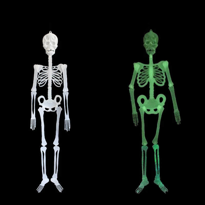 

Halloween decoration Halloween articles Bar KTV scene layout props Terror luminous skeleton skeleton plastic skeleton 20-150cm