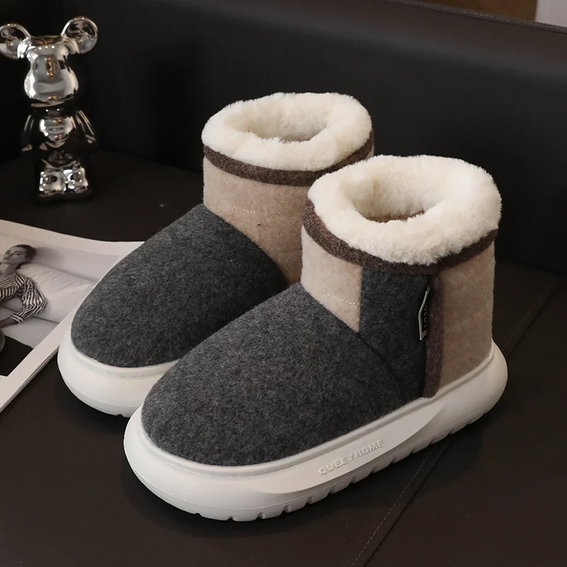 Cotton Slippers For Men Winter Warm Snow Boots Thick Wrap Heels Home Slipper Man Indoor Anti Slip High Top Cold Resistant Shoes 
Cotton Slippers For Men Winter Warm Snow Boots Thick Wrap Heels Home Slipper Man Indoor Anti Slip High Top Cold Resistant Shoes