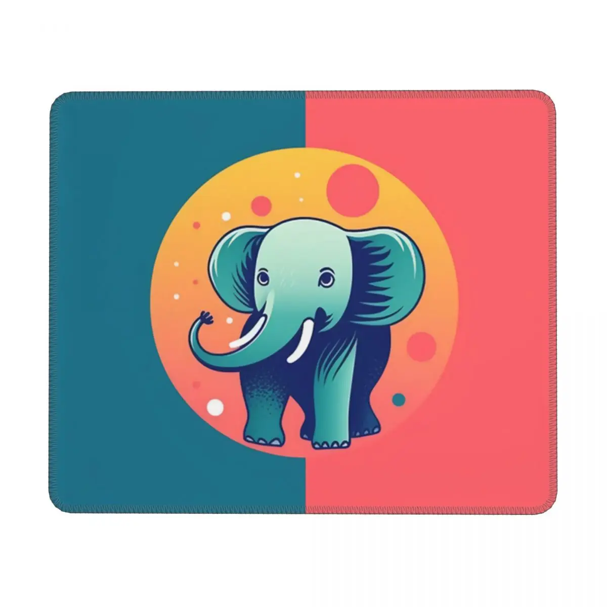 

Elephant Horizontal Print Mouse Pad Cute Simple Circle Fantasy Rubber Mousepad Anti Fatigue Rertro Office Mouse Pads