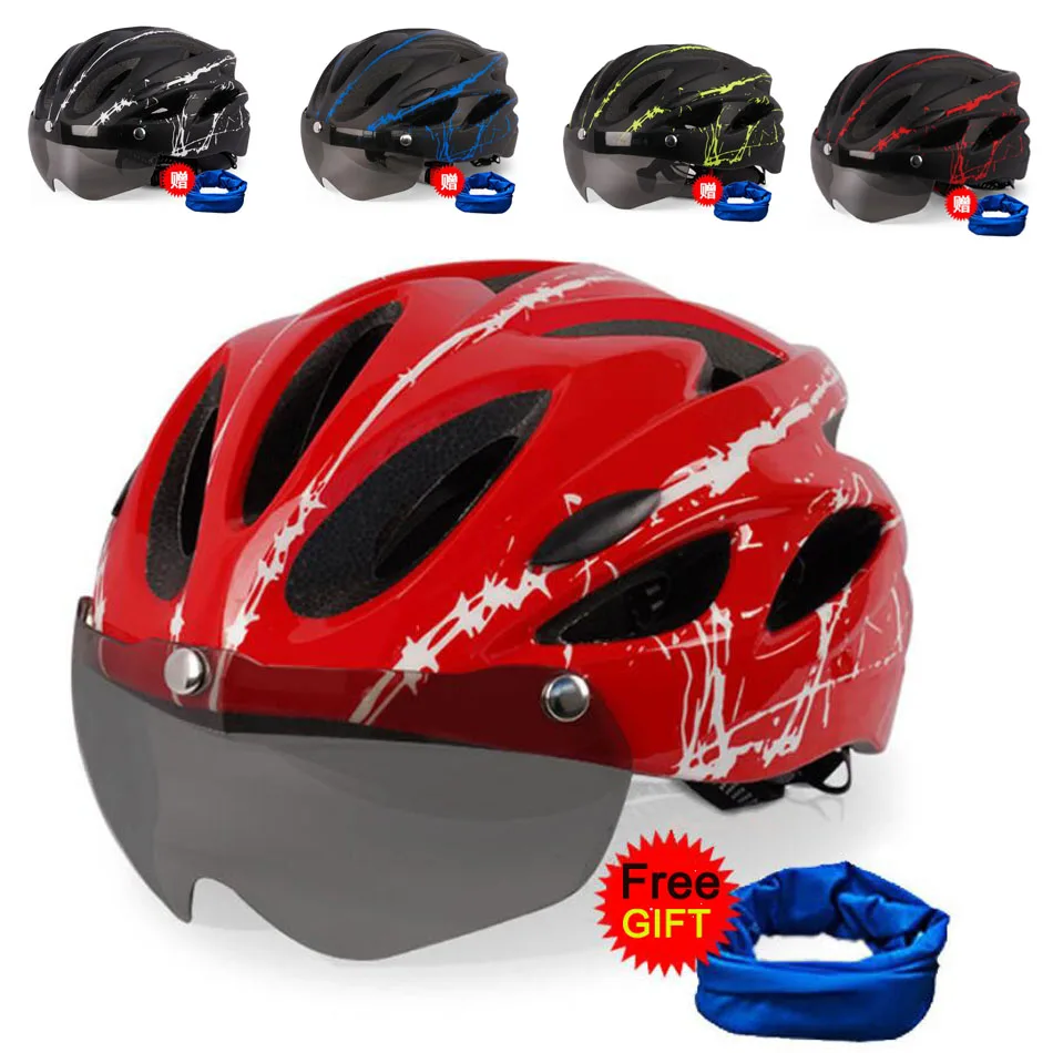 New Bicycle Helmet EPS Integrally-molded Breathable Cycling Helmet Men Women Goggles Lens Aero MTB Road Bike Helmet
New Bicycle Helmet EPS Integrally-molded Breathable Cycling Helmet Men Women Goggles Lens Aero MTB Road Bike Helmet