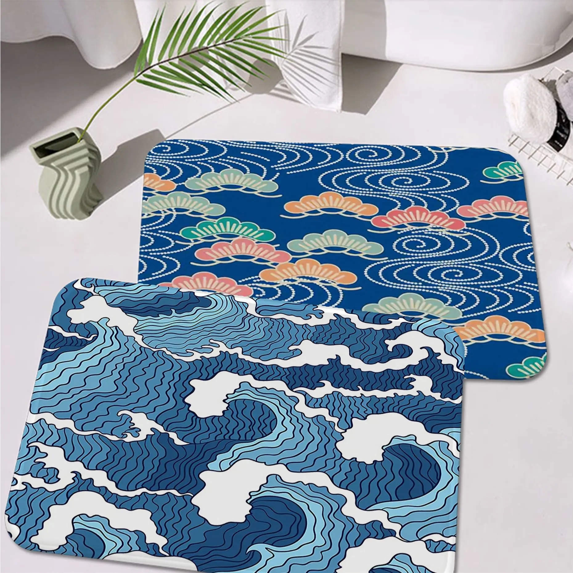 Japan Great Wave Hallway Carpet INS Style Soft Bedroom Floor House Laundry Room Mat Anti-skid Modern Home Decor
Japan Great Wave Hallway Carpet INS Style Soft Bedroom Floor House Laundry Room Mat Anti-skid Modern Home Decor