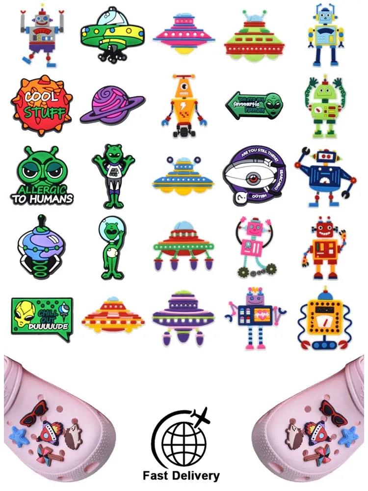 1Pcs PVC Robot for Croc Charm DIY Shoes Accessories Badge Women Clogs Buckle Kids Pins Decoration Jeans X-mas Gift Dropshipping
1Pcs PVC Robot for Croc Charm DIY Shoes Accessories Badge Women Clogs Buckle Kids Pins Decoration Jeans X-mas Gift Dropshipping
