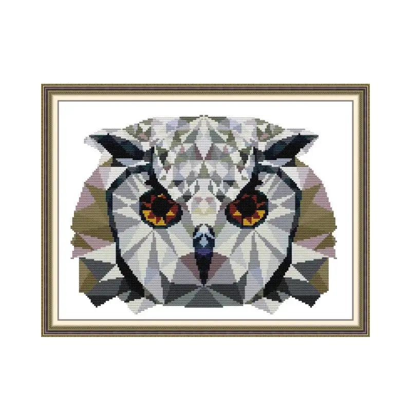 

Joy Sunday Animal Owl Pattern Cross Stitch Kits DIY Hand Embroidery 14CT 11CT Count Printed Canvas Fabric Sewing Set Home Deco