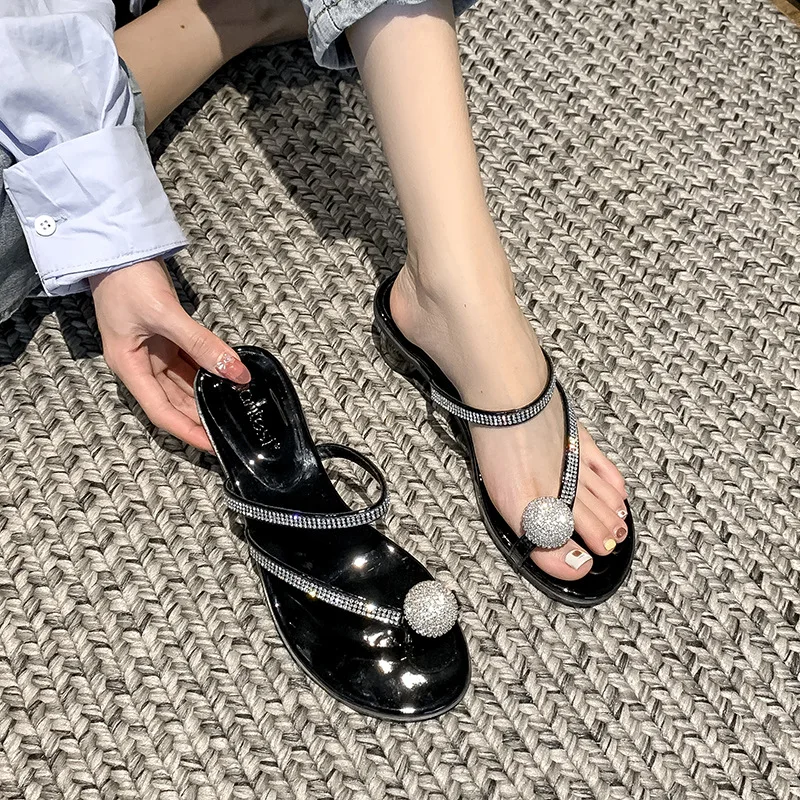 Modern Slippers Heeled Sandals Flip-flops Outdoor Fashion Ladies Shoes Round Head High Heels Women New Party Casual Woman Pumps
Modern Slippers Heeled Sandals Flip-flops Outdoor Fashion Ladies Shoes Round Head High Heels Women New Party Casual Woman Pumps