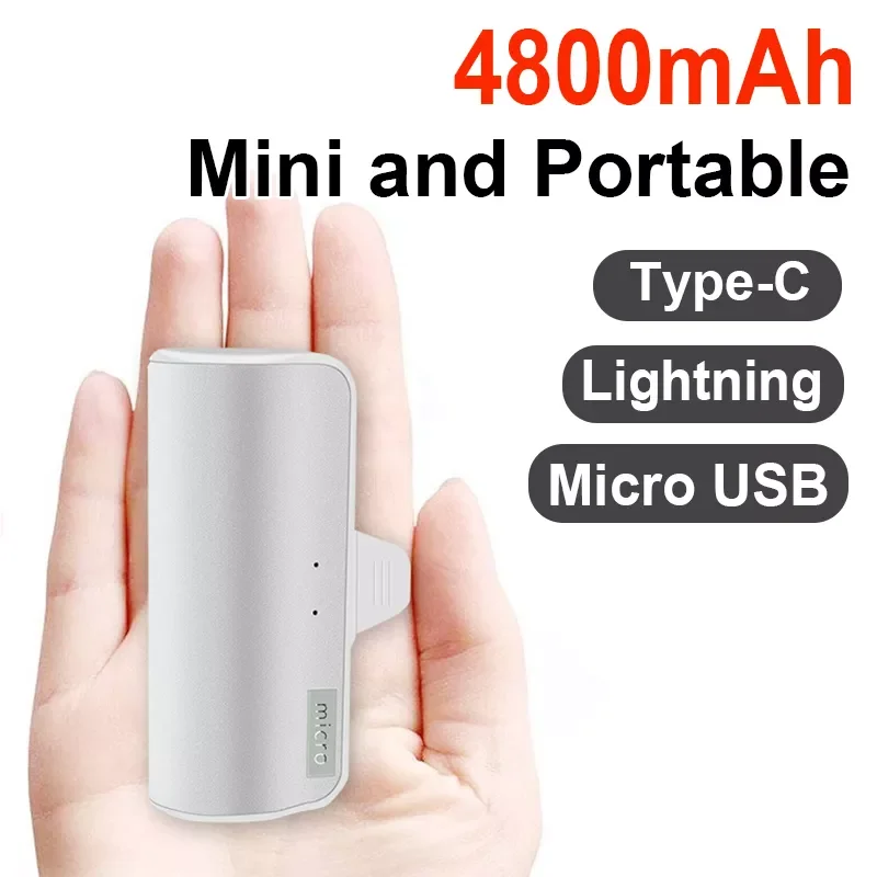 4800mAh Mini Power Bank Portable Mobile Phone External Battery For Iphone Emergency Fast Charging Powerbank
4800mAh Mini Power Bank Portable Mobile Phone External Battery For Iphone Emergency Fast Charging Powerbank