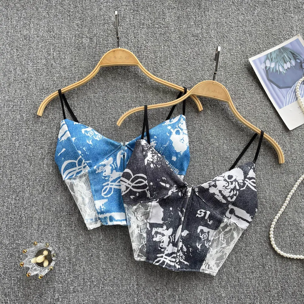Summer Wearing Camisole Women's New Fashion V Neck Sleeveless Sexy Print Short Bustier Corset Crop Tops D805
Summer Wearing Camisole Women's New Fashion V Neck Sleeveless Sexy Print Short Bustier Corset Crop Tops D805