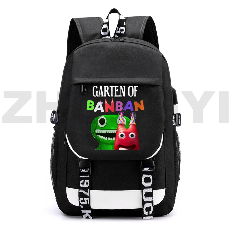 

Холщовый Рюкзак Garten of BanBan 2 в стиле аниме для подростков, спортивные школьные ранцы для компьютера, мужская деловая сумка с защитой от кражи и USB-зарядкой