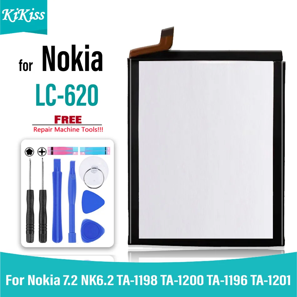 LC-620 LC620 Battery For Nokia 7.2 NK6.2 TA-1198 TA-1200 TA-1196 TA-1201 TA-1187 Phone Batteries Bateria
LC-620 LC620 Battery For Nokia 7.2 NK6.2 TA-1198 TA-1200 TA-1196 TA-1201 TA-1187 Phone Batteries Bateria