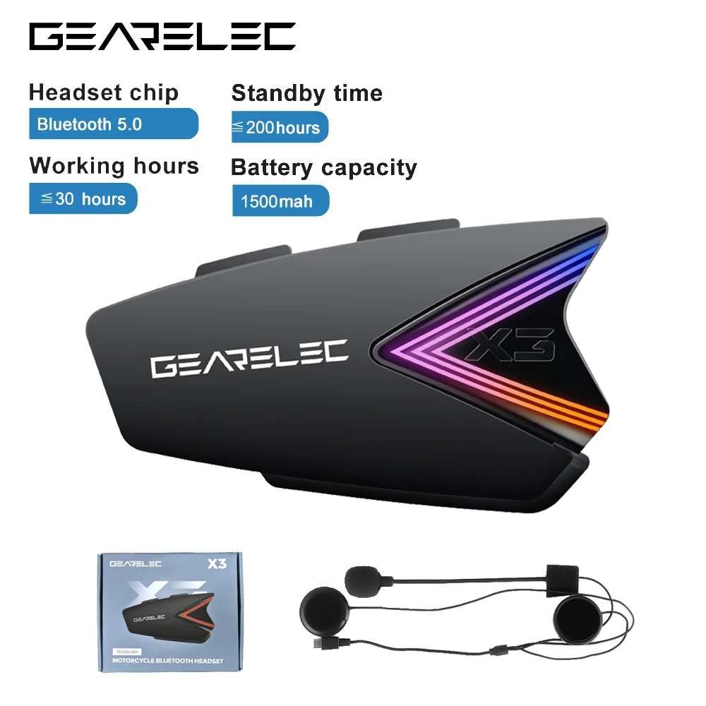 Bluetooth-гарнитура GEARELEC X3 для шлема водонепроницаемая - купить по выгодной цене |