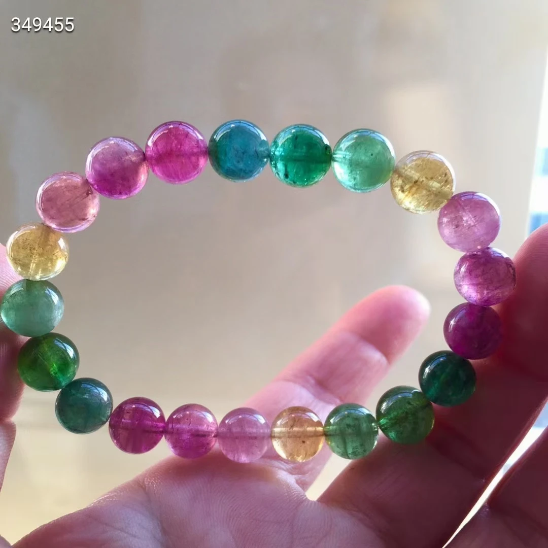 Genuine Natural Colorful Tourmaline Clear Round Beads Bracelet 9mm Brazil Rainbow Candy Tourmaline Women Men AAAAAAA
Genuine Natural Colorful Tourmaline Clear Round Beads Bracelet 9mm Brazil Rainbow Candy Tourmaline Women Men AAAAAAA