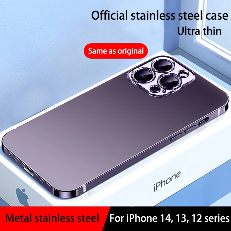 2022 NEW Metal Stainless steel Case For iPhone 14 13 12 Pro Max primary colors Frame Frosting Matte Lens Protection Back Cover
2022 NEW Metal Stainless steel Case For iPhone 14 13 12 Pro Max primary colors Frame Frosting Matte Lens Protection Back Cover