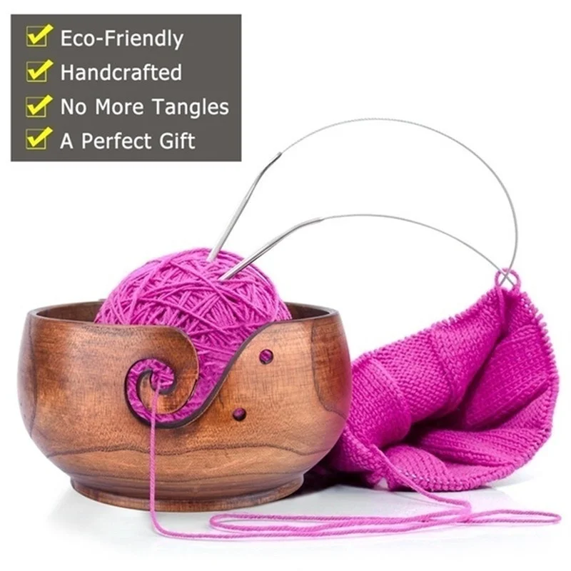 Handmade Wooden Yarn Bowl Knitted Crochet Round Wool Storage Bowl Organizer Sewing Supplies Storage Accessories
Handmade Wooden Yarn Bowl Knitted Crochet Round Wool Storage Bowl Organizer Sewing Supplies Storage Accessories