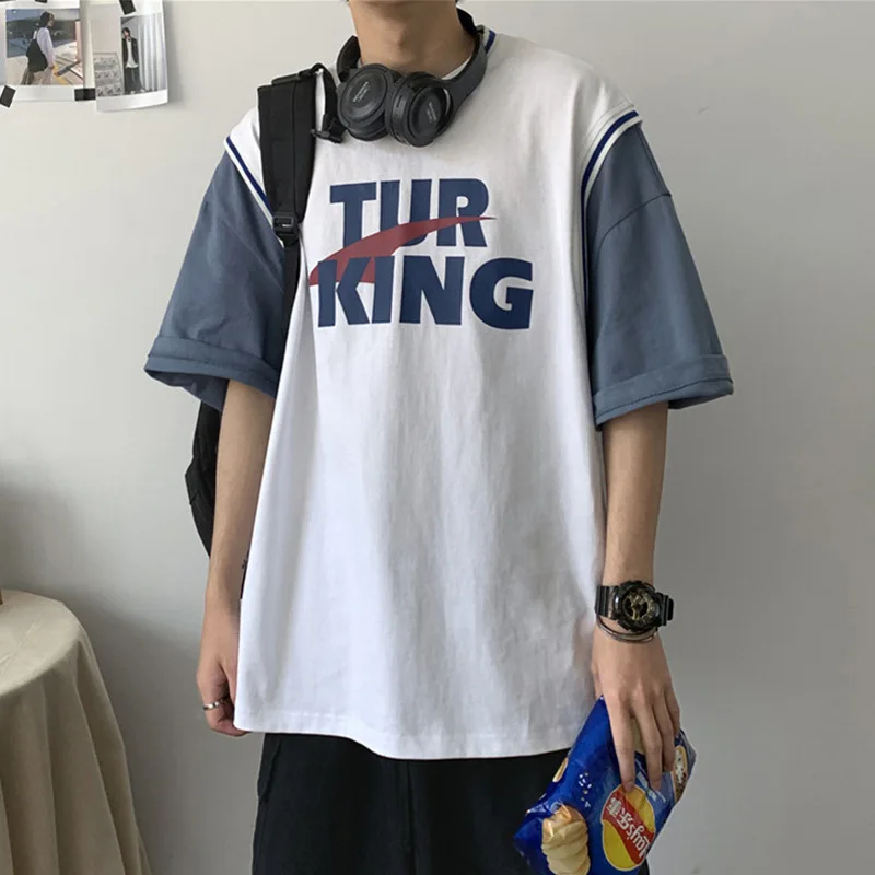 2022 fake two-piece loose spring and autumn short-sleeved trend Korean version ins Hong Kong style student net red casual top
2022 fake two-piece loose spring and autumn short-sleeved trend Korean version ins Hong Kong style student net red casual top