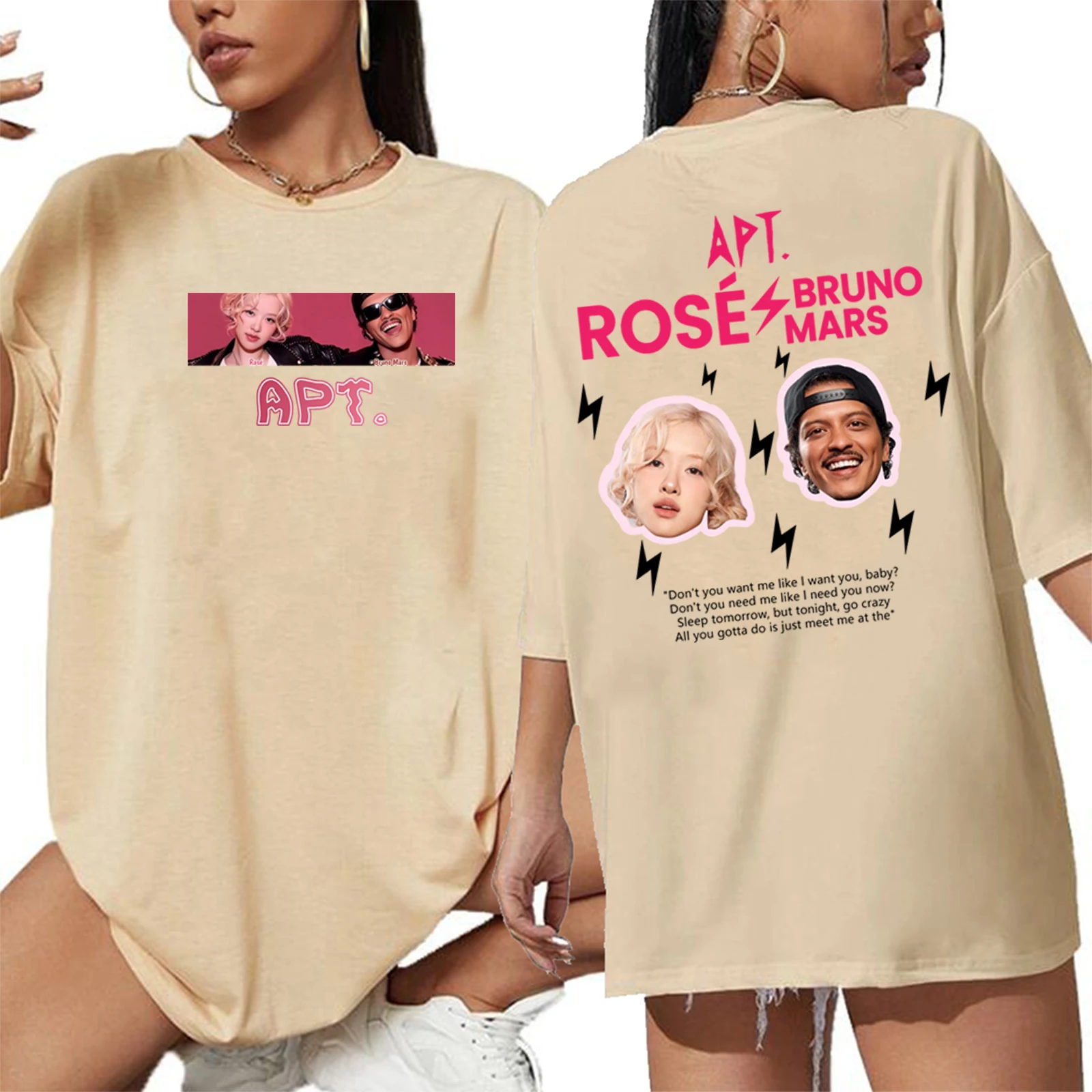 Рубашка Rose Rosie APT and Bruno Album Merch Женские футболки большого размера с графическим