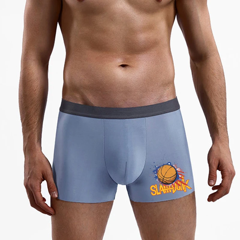 

Men Underwear Briefs Gray Ice Silk Man Briefs Hipster S-slam Dunks New in Underwear for Men Transparent Panties 4XL Boxer Shorts