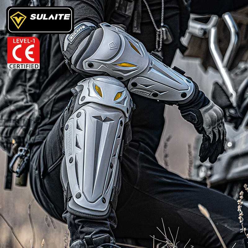 

SULAITE Motorcycle Knee Pads Thickened Protective Gear Equipment Motocross Protection Riding Elbow Guard Knee Pad