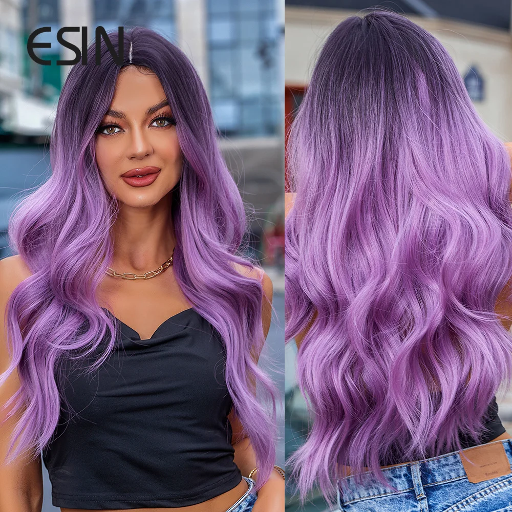 ESIN 2022 New Style Fashion Synthetic Wigs Long Wavy Purple Curly Wig for Woman Daily Party Cosplay Heat Resistant Fiber
ESIN 2022 New Style Fashion Synthetic Wigs Long Wavy Purple Curly Wig for Woman Daily Party Cosplay Heat Resistant Fiber