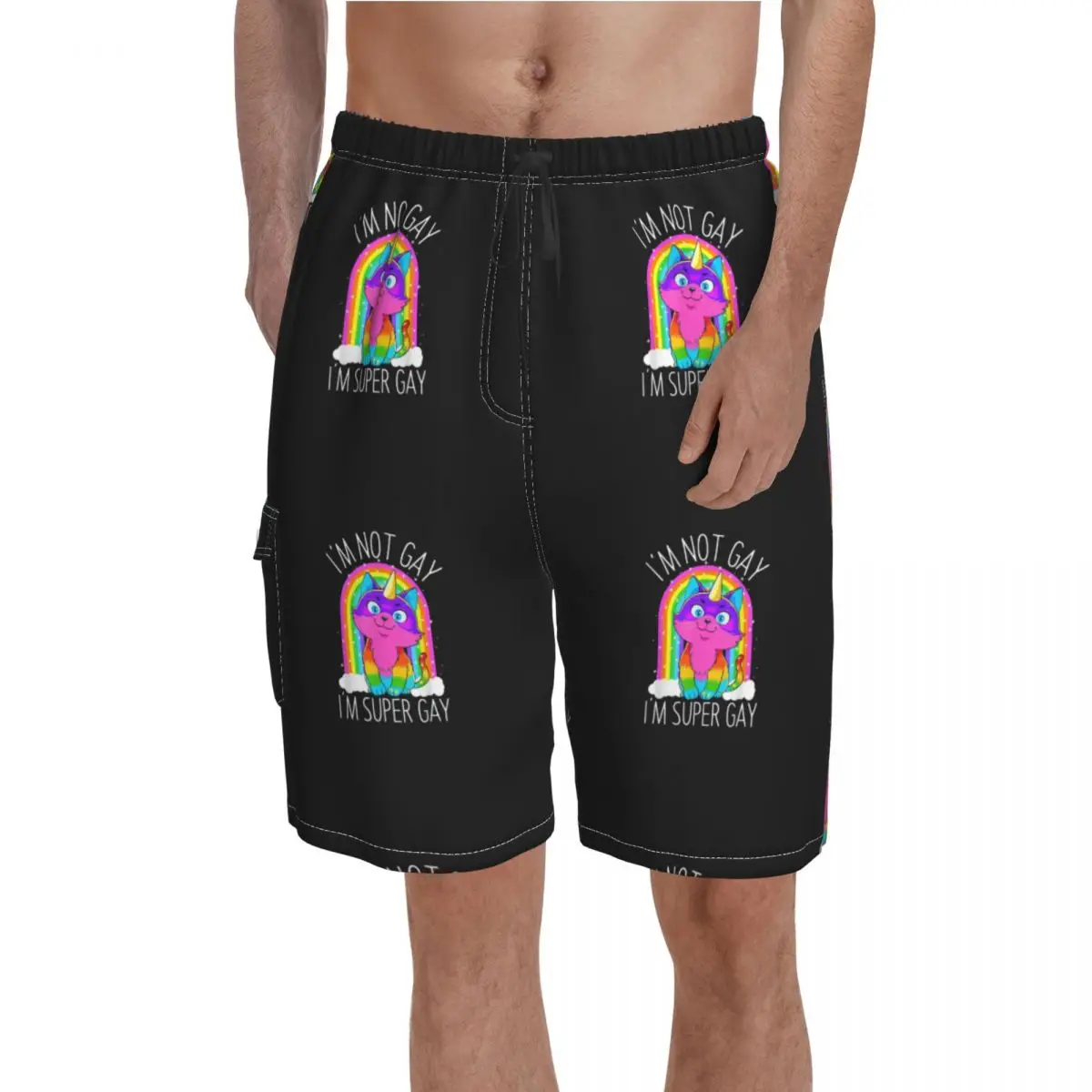 Gay Unicorn Cat Board Shorts Bisexual Beach Short Pants Drawstring Classic Custom Swimming Trunks Plus Size 
Gay Unicorn Cat Board Shorts Bisexual Beach Short Pants Drawstring Classic Custom Swimming Trunks Plus Size