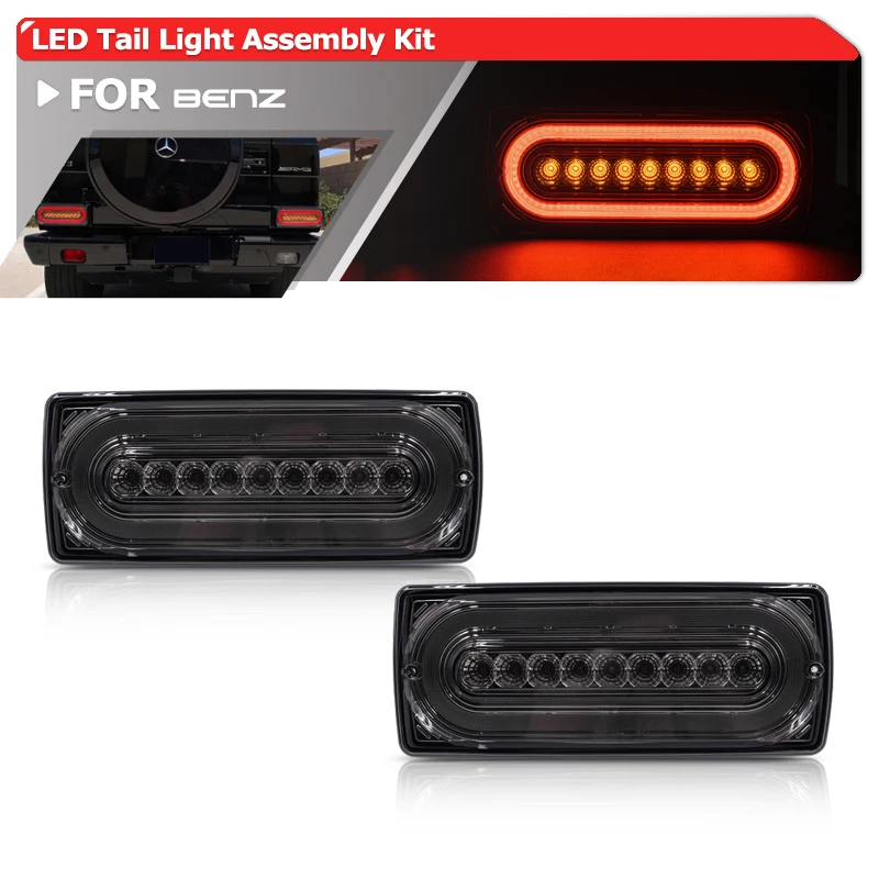 Для Benz W463 G-Class G500 G550 G55 AMG 1990-2018 дымчатый Led 3D задний ходовой тормоз сигнал поворота