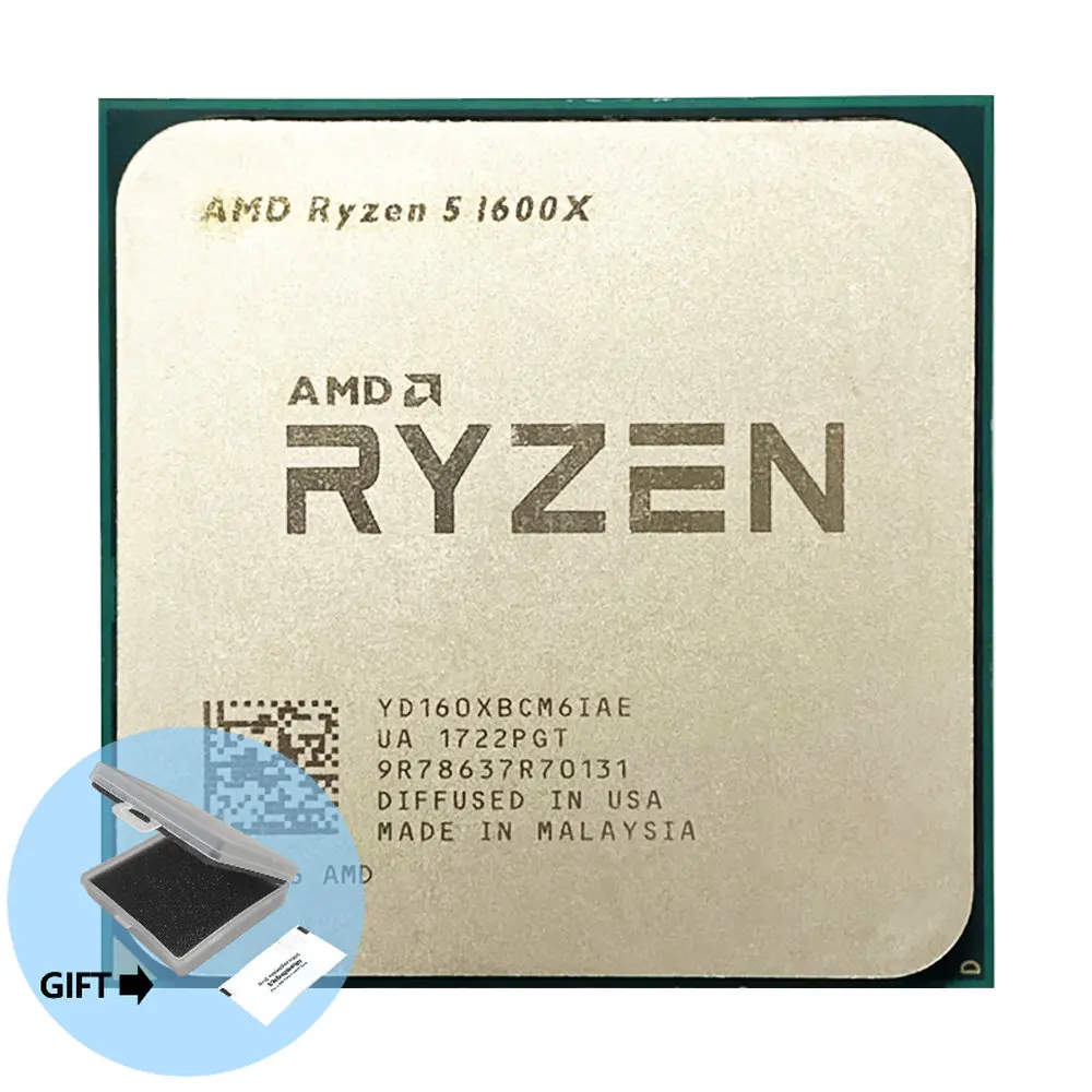 Процессор AMD Ryzen 5 1600X R5 1600X YD160XBCM6IAE, 6-ядерный 12-поточный процессор, 95 Вт, L3 = 16 Мб, разъем AM4
Процессор AMD Ryzen 5 1600X R5 1600X YD160XBCM6IAE, 6-ядерный 12-поточный процессор, 95 Вт, L3 = 16 Мб, разъем AM4