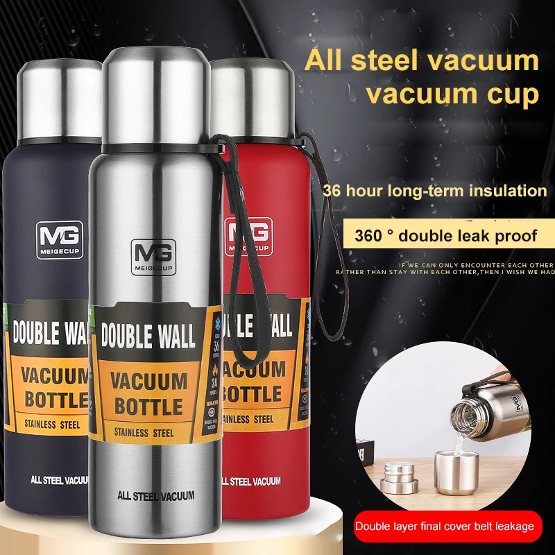 1500ml Large Capacity Stainless Steel Double-Wall Thermos Bottle Outdoor Sport Water Thermal Insulated Cup For Cycling Camping
1500ml Large Capacity Stainless Steel Double-Wall Thermos Bottle Outdoor Sport Water Thermal Insulated Cup For Cycling Camping