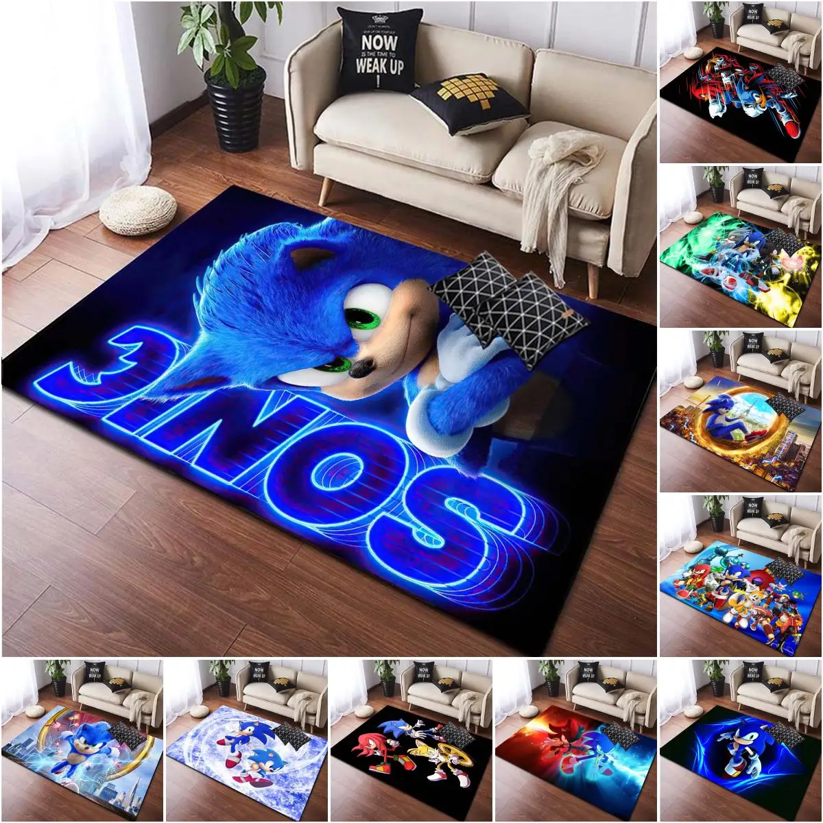 Anime Sonic Pattern Carpets Living Room Anti-Skid Area Rug Kids Bedroom Mats Yoga Mat Large Carpet Decor
Anime Sonic Pattern Carpets Living Room Anti-Skid Area Rug Kids Bedroom Mats Yoga Mat Large Carpet Decor