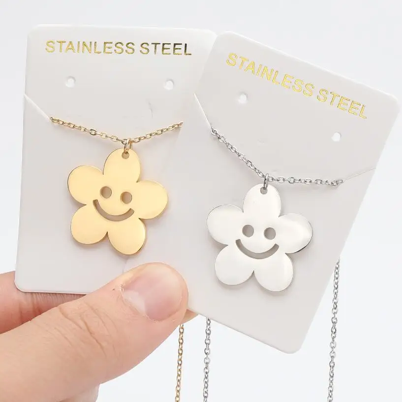 Shuangshuo Bohemian Style Flower Necklaces Smile Face Pendant Chain Choker Necklace Fashion Jewelry for Women Girl Love Gift
Shuangshuo Bohemian Style Flower Necklaces Smile Face Pendant Chain Choker Necklace Fashion Jewelry for Women Girl Love Gift