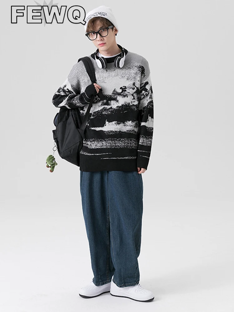 FEWQ New Men's Autumn Sweater Warm Round Collar Tie-dye Contrast Color Pullover Knits 2023 Fashion Chinese Style Sweaters 24A943
FEWQ New Men's Autumn Sweater Warm Round Collar Tie-dye Contrast Color Pullover Knits 2023 Fashion Chinese Style Sweaters 24A943