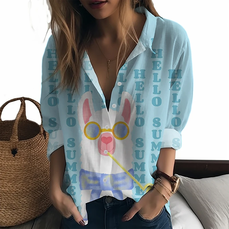 Cute Style Women's Shirt Fashion Trend Women's Shirt Animal Alpaca 3D Print Women's Shirt Summer New Women's Shirt
Cute Style Women's Shirt Fashion Trend Women's Shirt Animal Alpaca 3D Print Women's Shirt Summer New Women's Shirt
