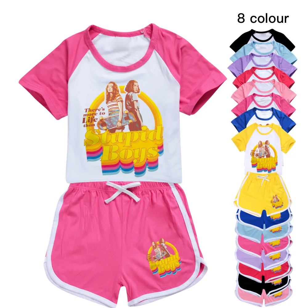 Children Clothing Sports Suits Stranger Things season 4 Kids Summer Clothes Baby Girl Boys Cotton T-shirt+Shorts 2 Piece Set
Children Clothing Sports Suits Stranger Things season 4 Kids Summer Clothes Baby Girl Boys Cotton T-shirt+Shorts 2 Piece Set