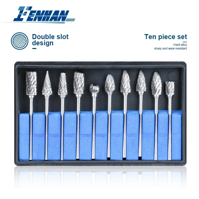 Tungsten Carbide Burr Drill Bits Set 2.35mm Shank Rotary Burrs Cutting Die Grinder Bit for CNC Engraving Rotary Files 10pcs
Tungsten Carbide Burr Drill Bits Set 2.35mm Shank Rotary Burrs Cutting Die Grinder Bit for CNC Engraving Rotary Files 10pcs