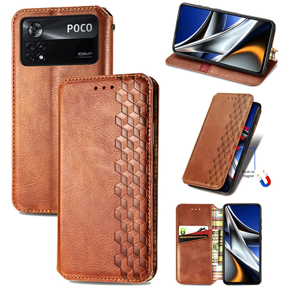 Poco M5s M5 M4 X 3 Pro X4 GT Leather Wallet Magnetic Cover for Xiaomi Poco X4 Pro Flip Case Poco X4 NFC F3 F2 M3 Pro F4 X3 C 40 
Poco M5s M5 M4 X 3 Pro X4 GT Leather Wallet Magnetic Cover for Xiaomi Poco X4 Pro Flip Case Poco X4 NFC F3 F2 M3 Pro F4 X3 C 40