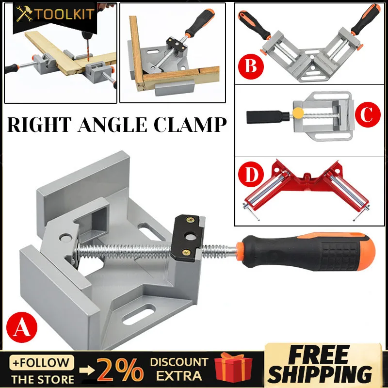 Right Angle Clamp for Clamping Single 90 Degree Double Handle Corner Clips Framing Photo Joiner's Clamp Woodworking Tools
Right Angle Clamp for Clamping Single 90 Degree Double Handle Corner Clips Framing Photo Joiner's Clamp Woodworking Tools