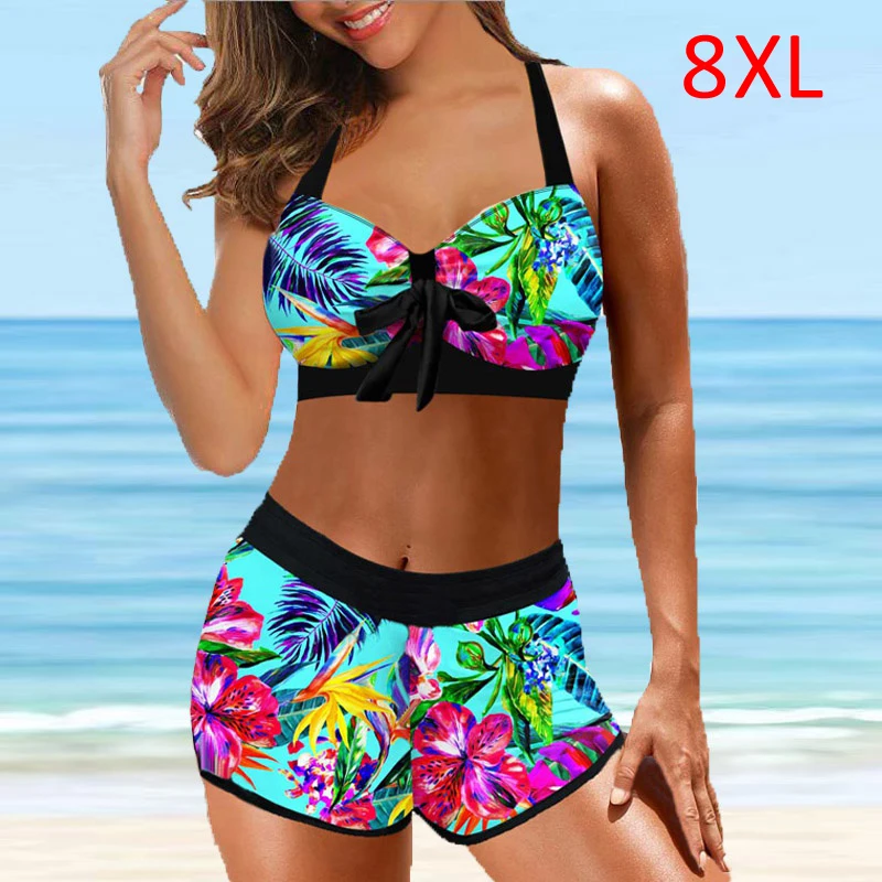 Swimwear Larger Tankini Bathing Suits Suits Retro Push Printed Pieces Swimming Sexy Two Size Up Women Bowknot Bikini
Swimwear Larger Tankini Bathing Suits Suits Retro Push Printed Pieces Swimming Sexy Two Size Up Women Bowknot Bikini
