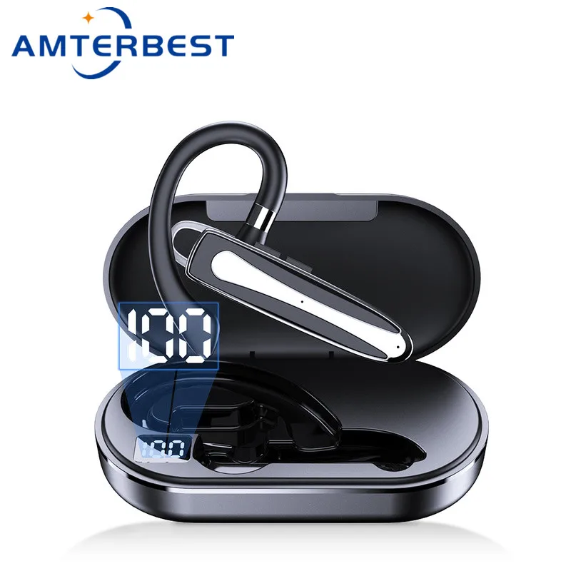 

AMTERBEST YYK530 Wireless Bluetooth 5.1 Earpiece Hands-Free Earphones with Stereo Mic 8 Hrs Play Time Headset Sports Headphones