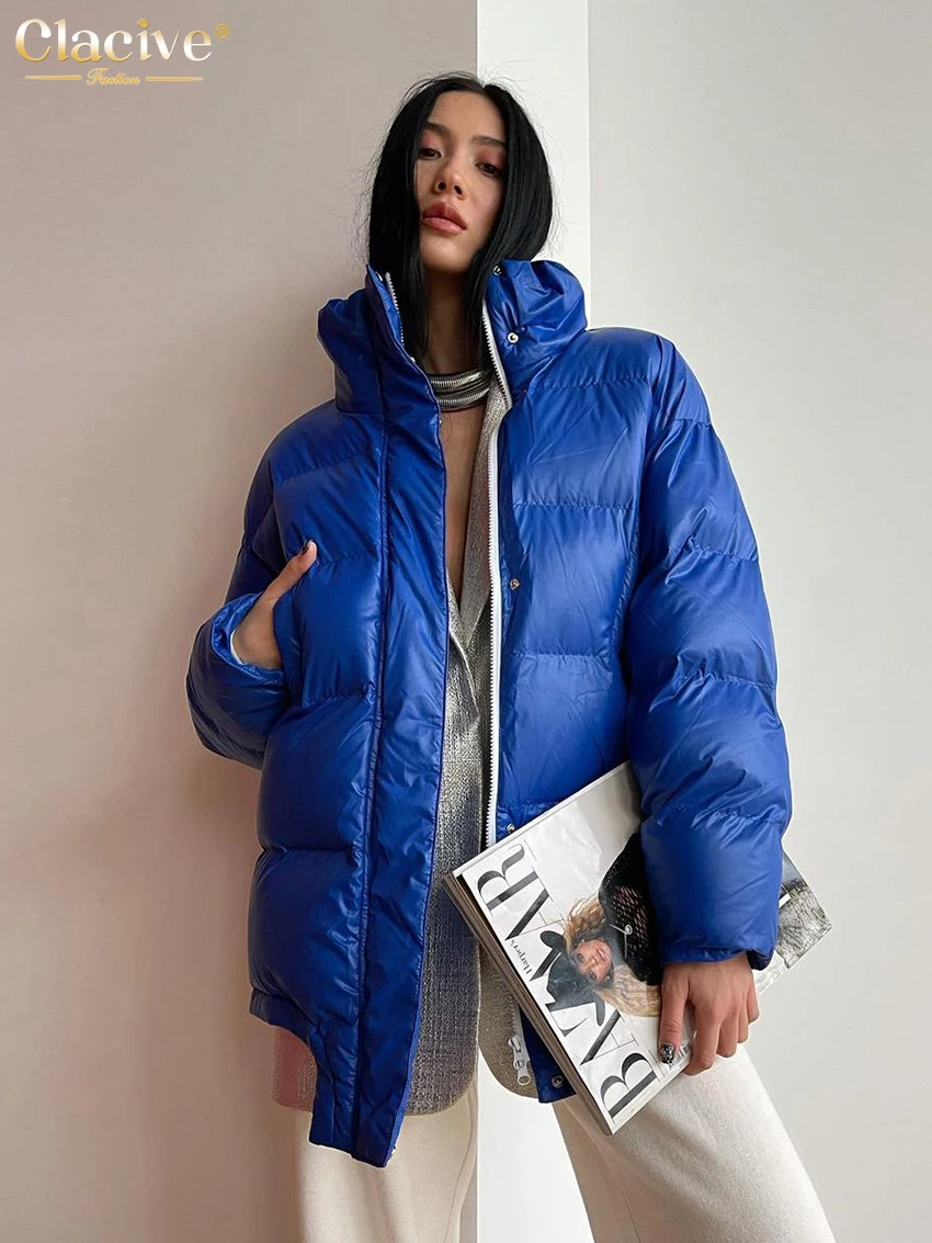 Clacive Fashion Blue Winter Jacket Women Casual Turtleneck Long Sleeve Warm Coats Elegant Irregular Overcoat Female Clothing
Clacive Fashion Blue Winter Jacket Women Casual Turtleneck Long Sleeve Warm Coats Elegant Irregular Overcoat Female Clothing
