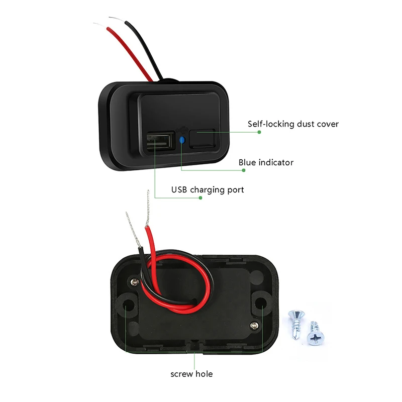 Двойная розетка USB зарядное устройство розетка-разделитель адаптер питания 4.8A для кемпера грузовика лодки 
Двойная розетка USB зарядное устройство розетка-разделитель адаптер питания 4.8A для кемпера грузовика лодки