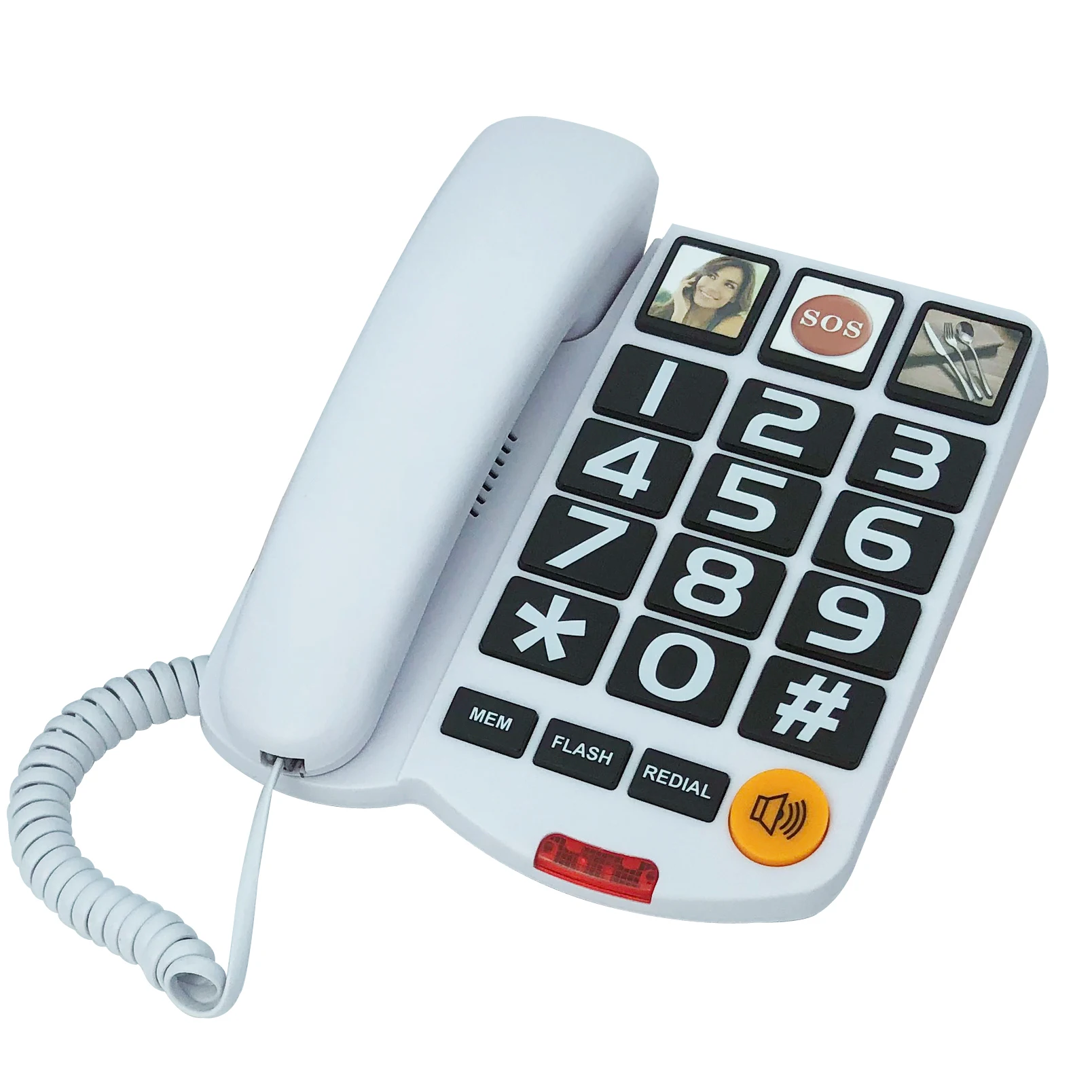 Big Button Phone for Seniors, Corded Telephone, Landline Telephone, Hands Free Wired Telephone, SOS Emegency Telephone
Big Button Phone for Seniors, Corded Telephone, Landline Telephone, Hands Free Wired Telephone, SOS Emegency Telephone