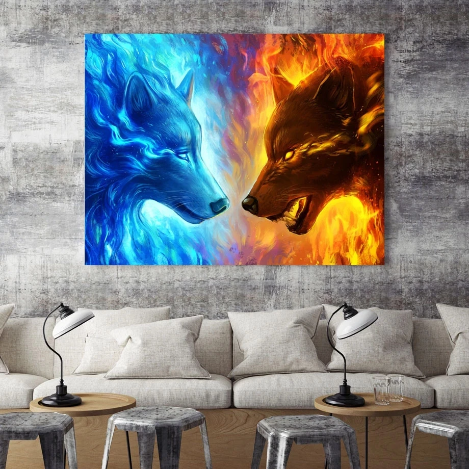 Nordic Lion Dragon Wolf Abstract Animal Print Wall Art Canvas Print Painting Posters for Living Room Bedroom Home Cuadros Decor
Nordic Lion Dragon Wolf Abstract Animal Print Wall Art Canvas Print Painting Posters for Living Room Bedroom Home Cuadros Decor
