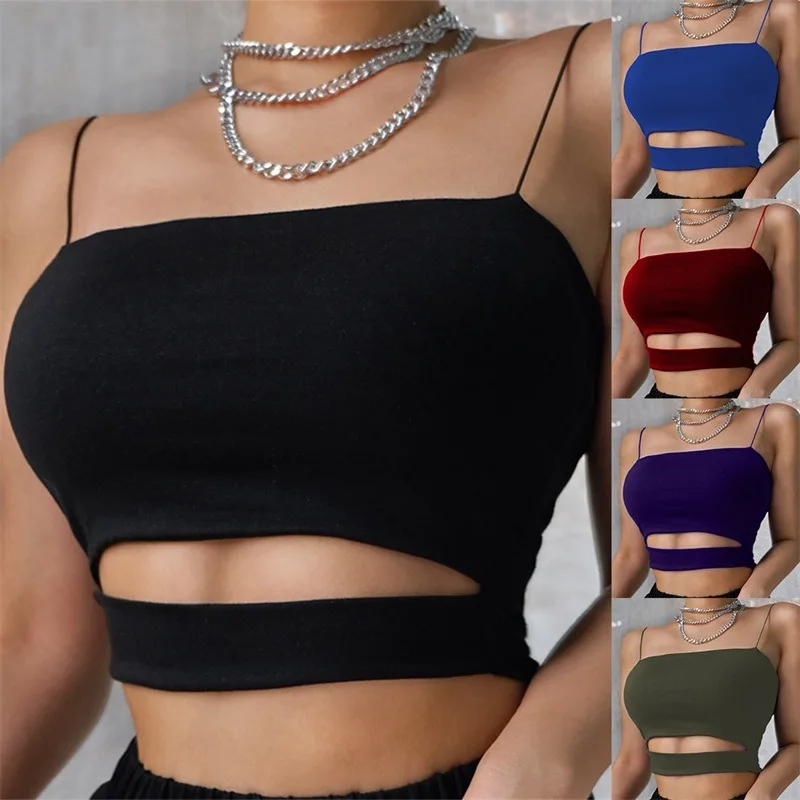 Women'S Sexy Vest Fashion Hollow Solid Color Short Beach Corset Fashion Strap Summer Sexy Club Vest T Shirts New
Women'S Sexy Vest Fashion Hollow Solid Color Short Beach Corset Fashion Strap Summer Sexy Club Vest T Shirts New