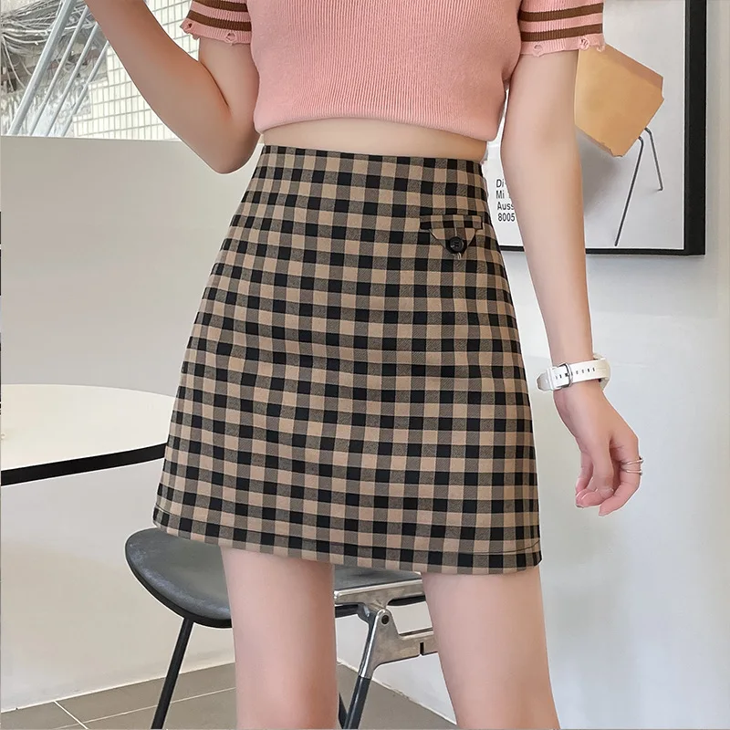 Summer Black White Plaid Skirt 2022 New High Waist Skirt Women's Anti-Exposure Flab Hiding Slimming A- Line Mini Skirt Femme
Summer Black White Plaid Skirt 2022 New High Waist Skirt Women's Anti-Exposure Flab Hiding Slimming A- Line Mini Skirt Femme
